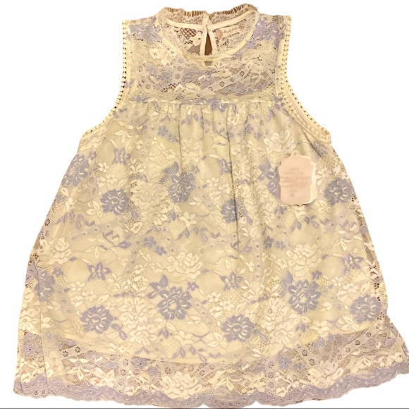 NWT Altar’d State Ivory Laced Sleeveless Blouse - Picture 2 of 4